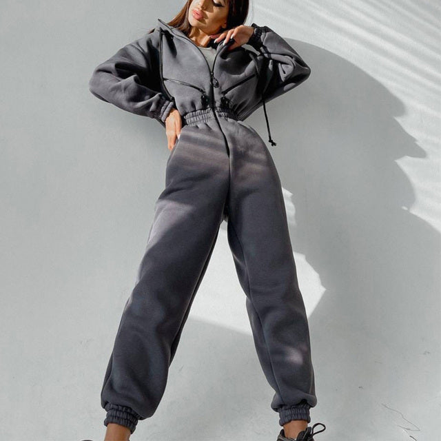 Basic Hoodie Two Piece Set