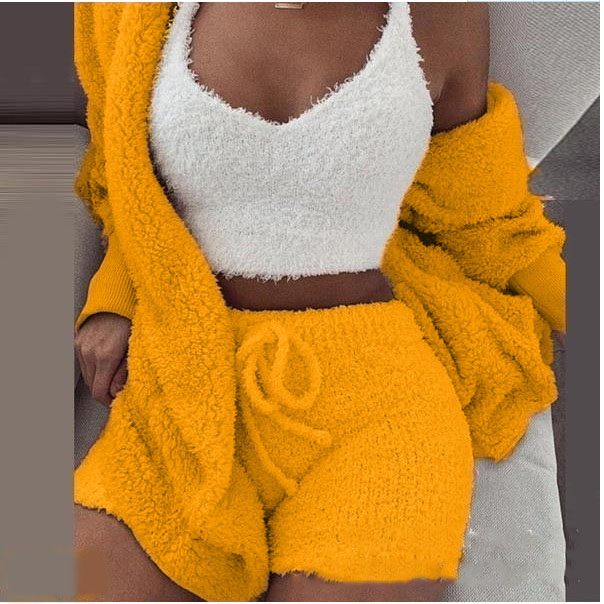 3 Piece Plush Loungewear