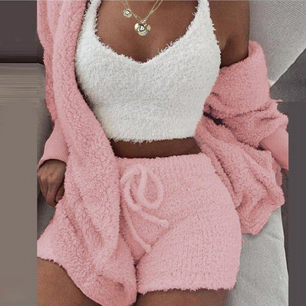 3 Piece Plush Loungewear