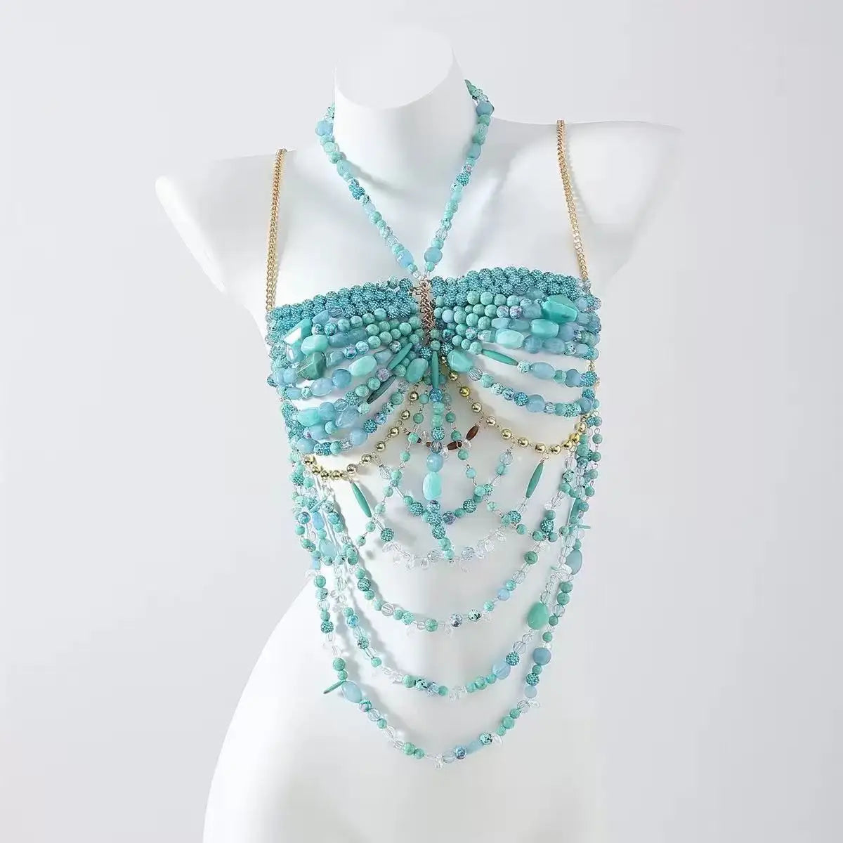 Beaded Bikini Bra Top