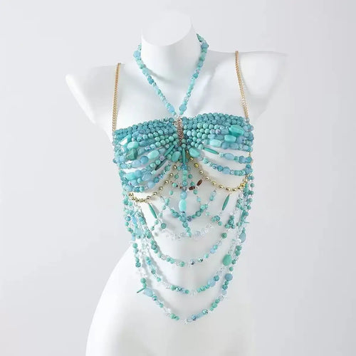 Beaded Bikini Bra Top