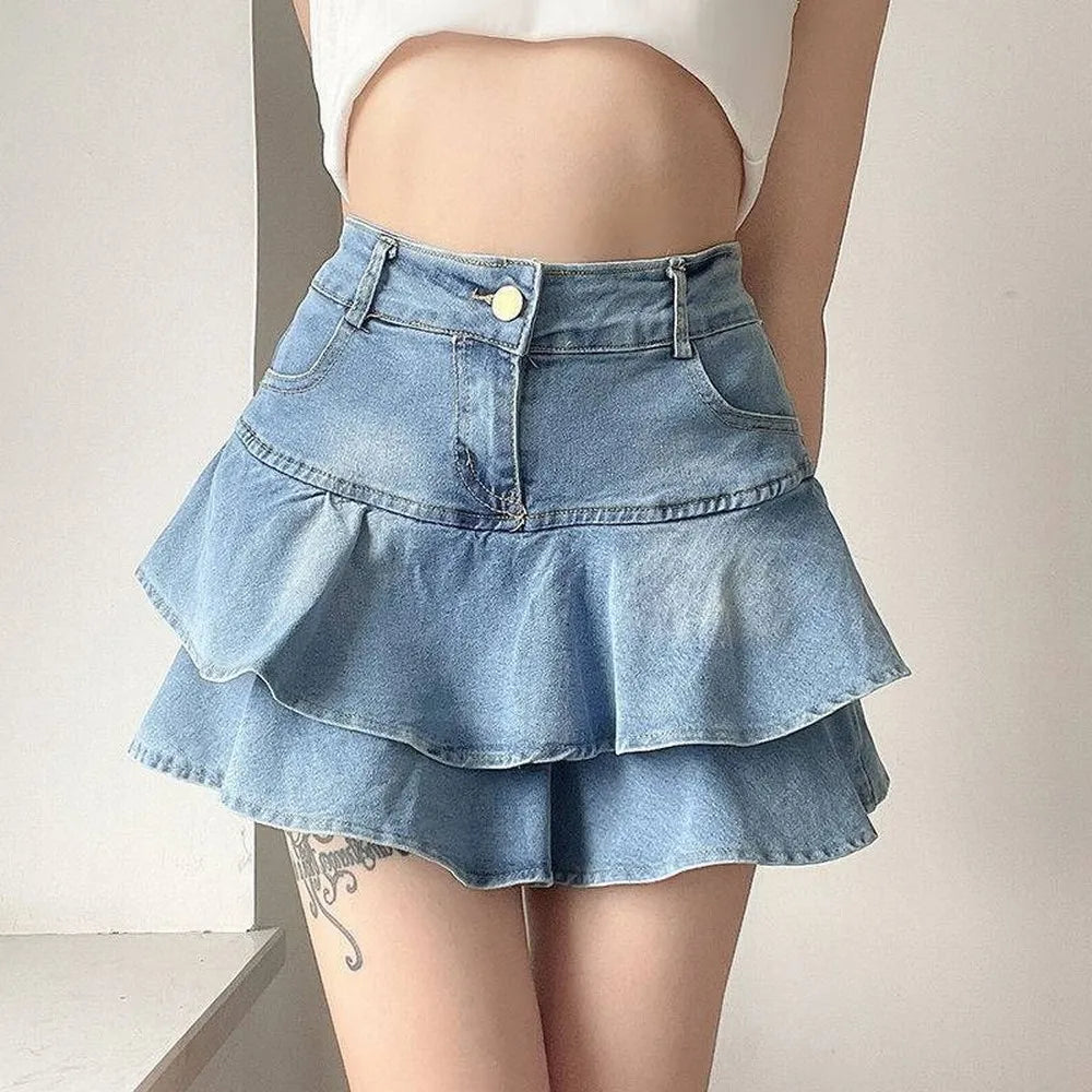 Vintage Denim Skort
