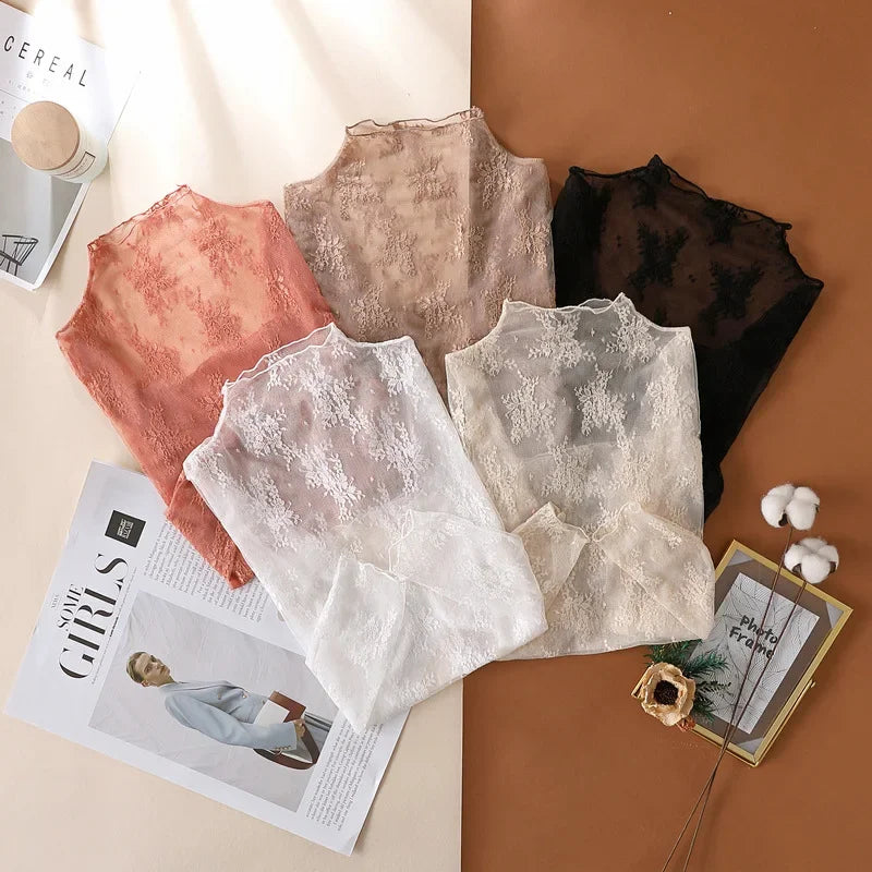Floral Lace Sexy Mesh Top