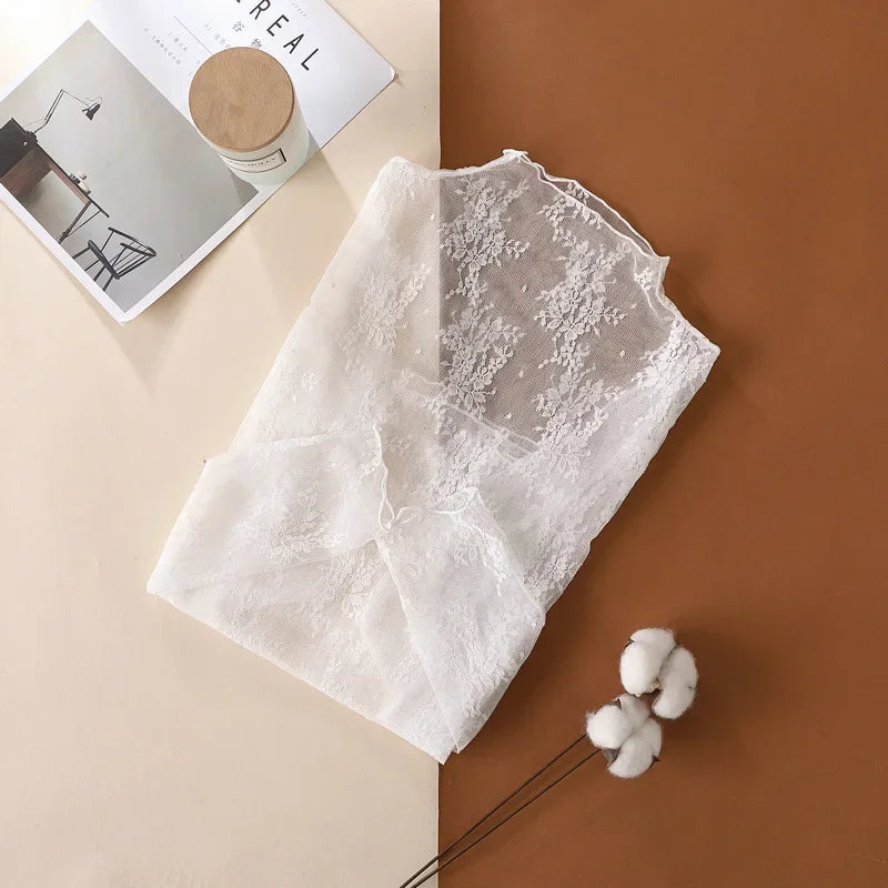 Floral Lace Sexy Mesh Top