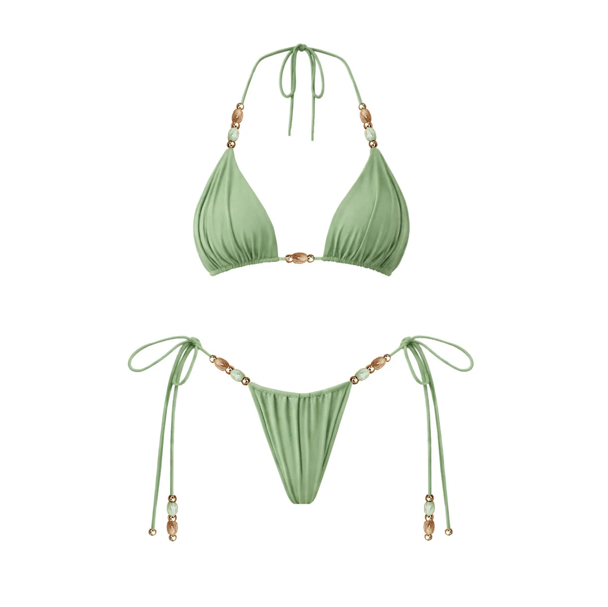 Beaded or Pearled 3pcs Bikini