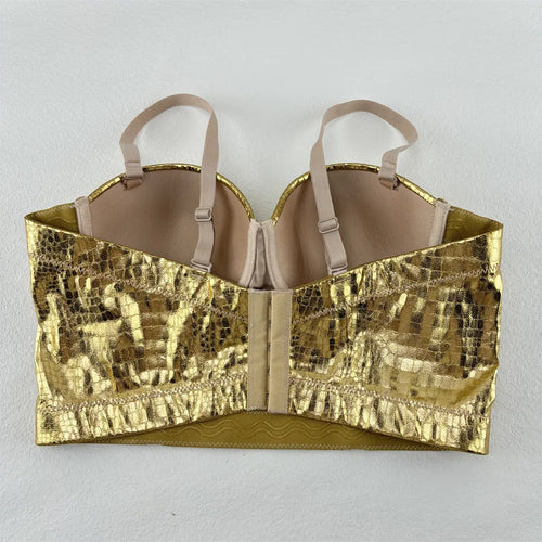 Crocodile Pu Leather Corset