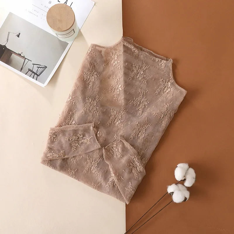 Floral Lace Sexy Mesh Top