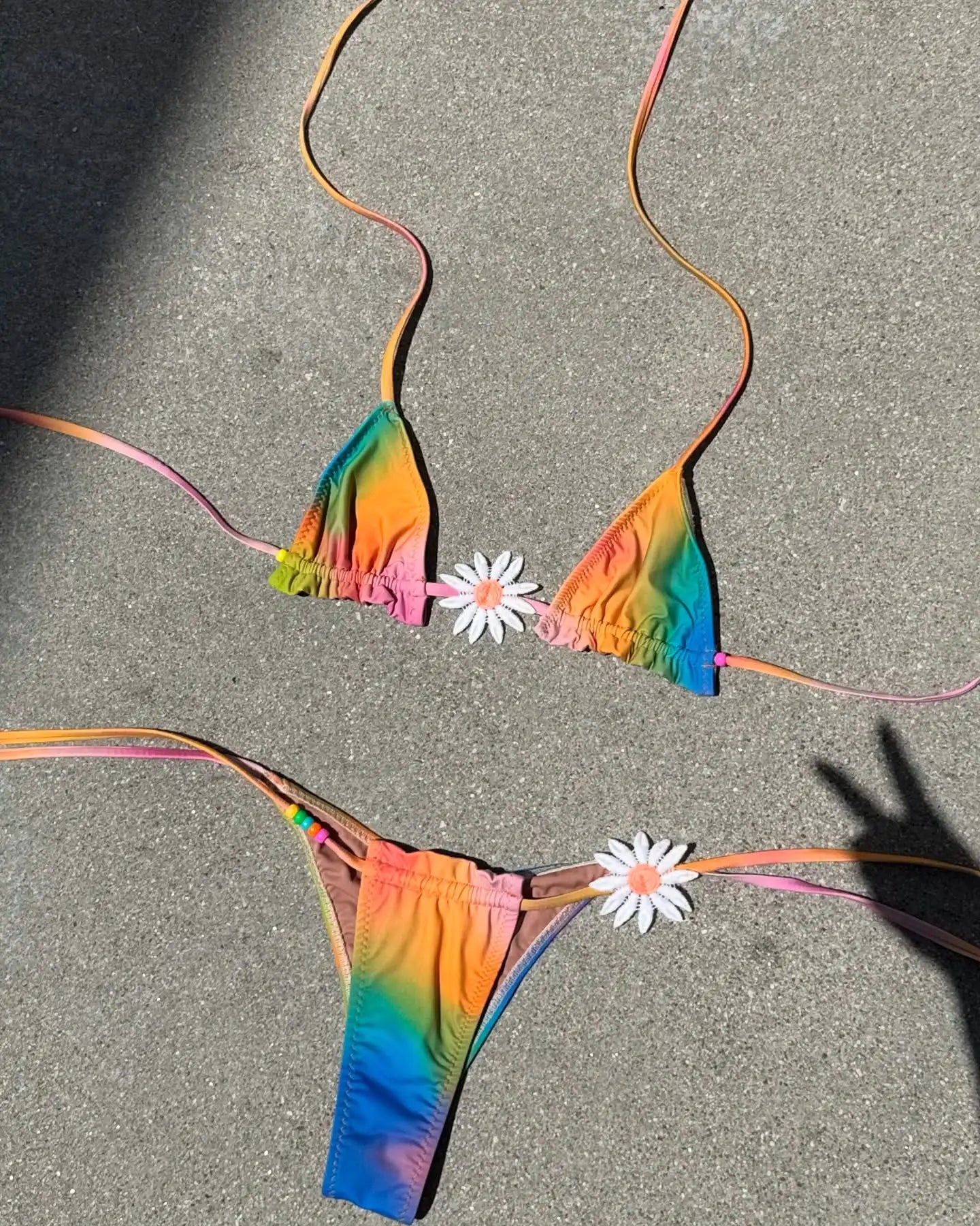 Two-Piece Pink Marble Bikini