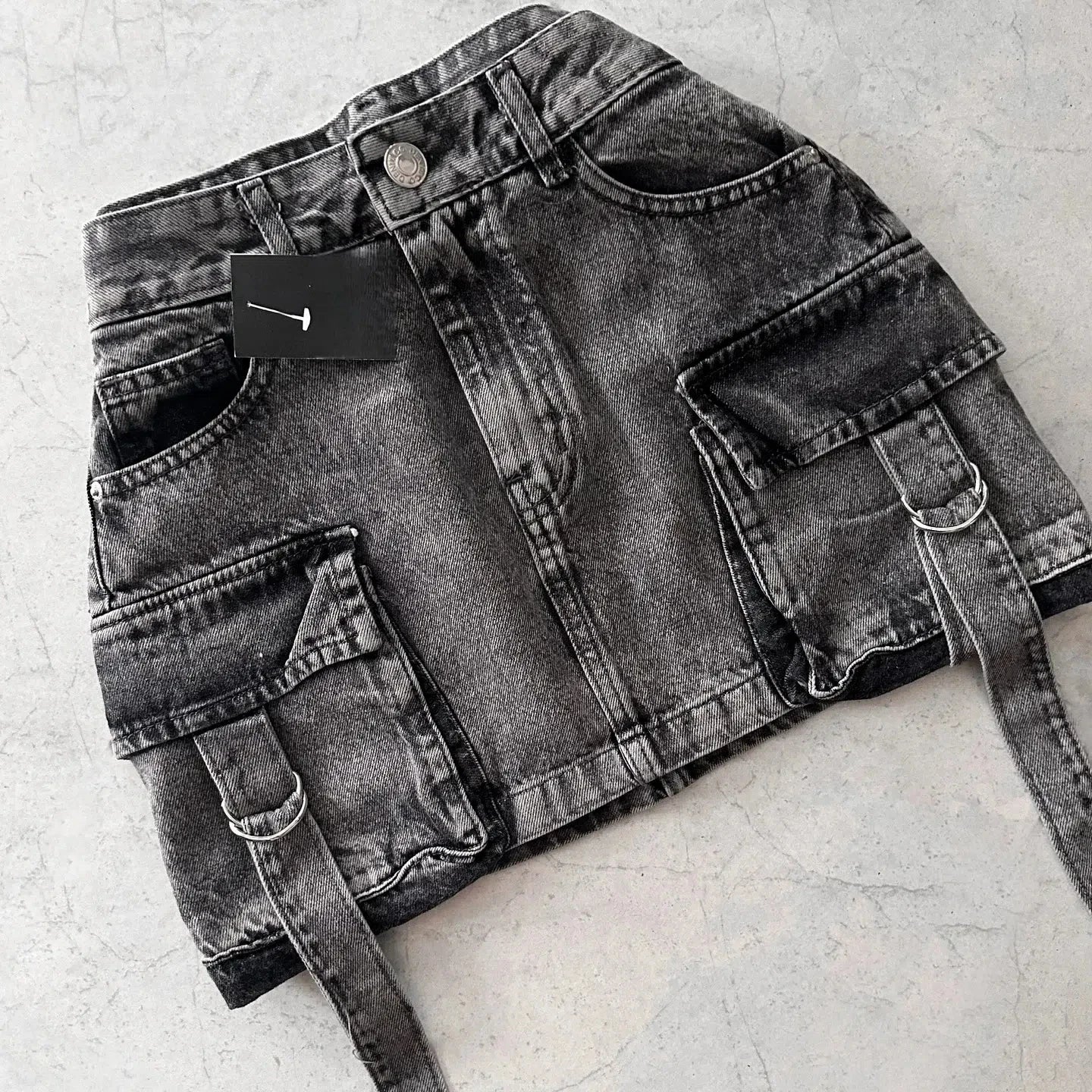 Y2K Denim Skirt Set- Streetwear