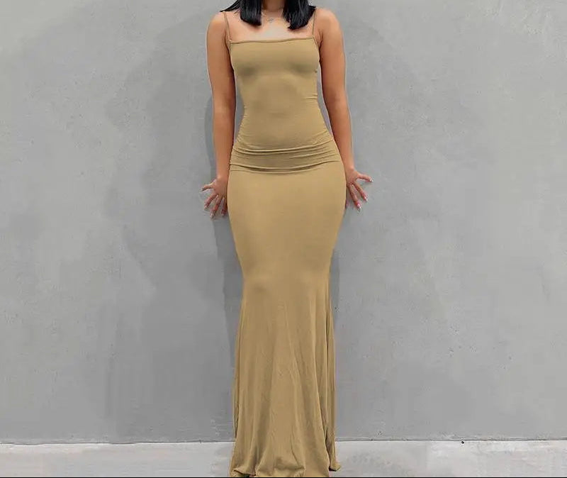 Sleeveless Backless Sexy Maxi Dress