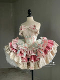Lolita Satin Bowknot Pettiskirt Birthday Dress