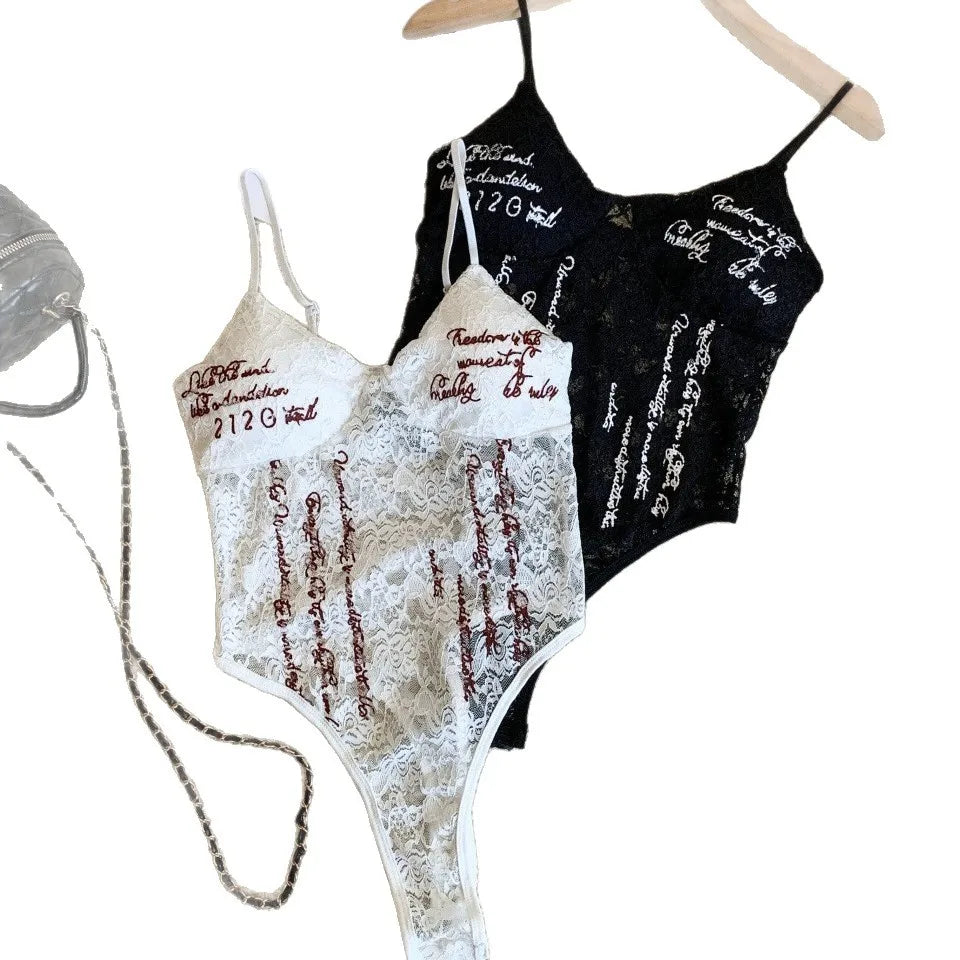 Sexy Lace Trim Bodysuit
