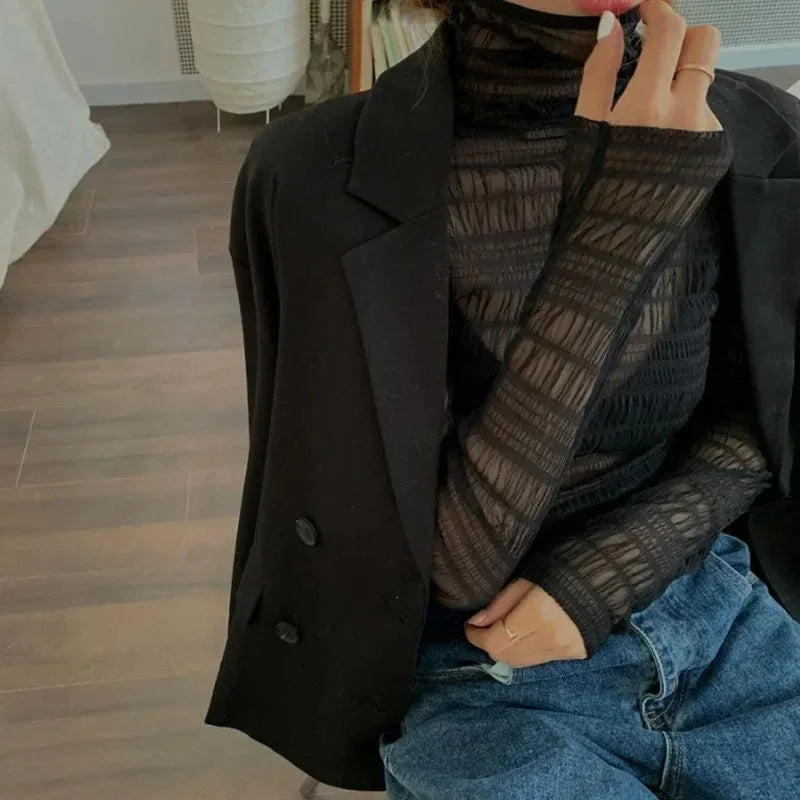 Floral Lace Sexy Mesh Top