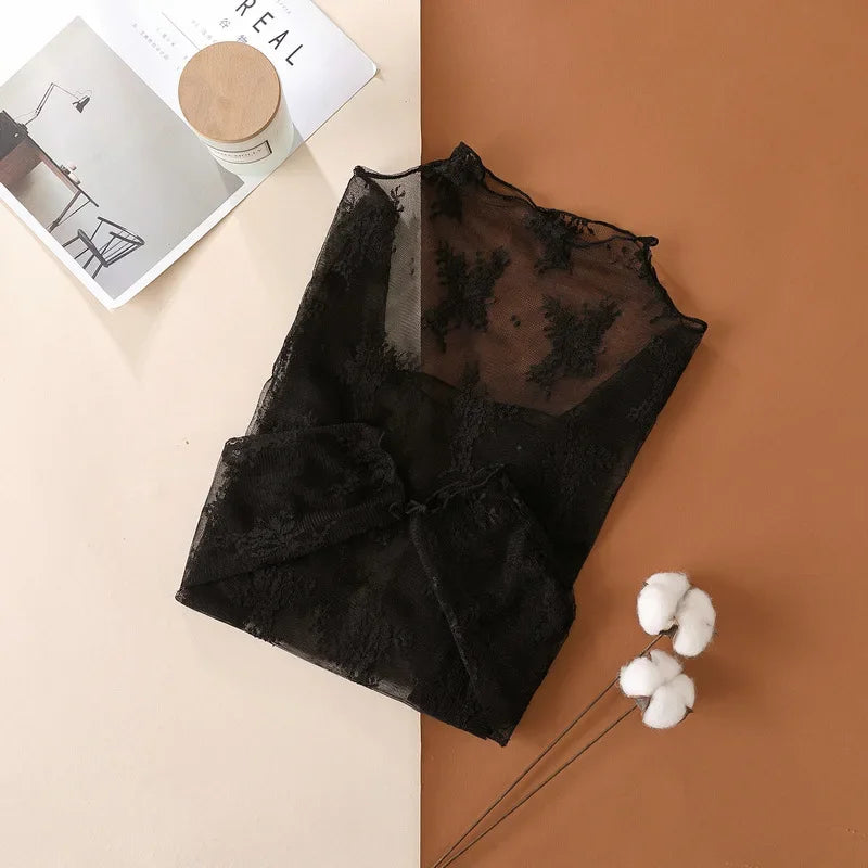 Floral Lace Sexy Mesh Top