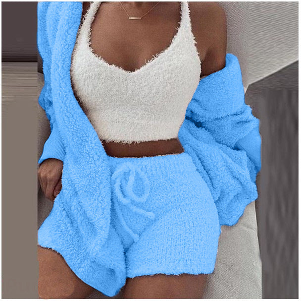3 Piece Plush Loungewear